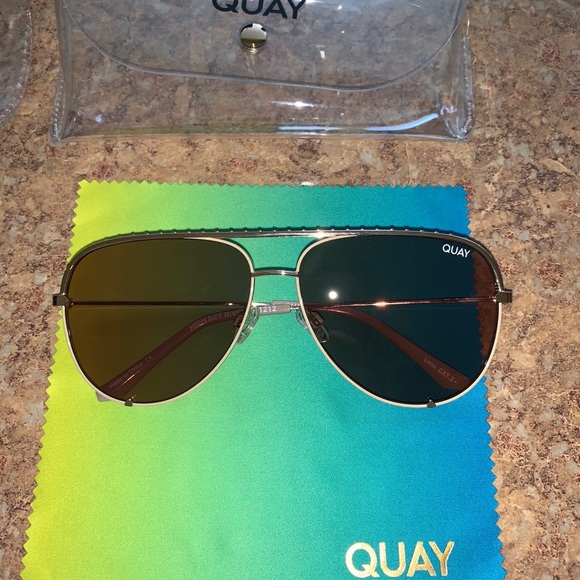 Quay Gold Sunglasses